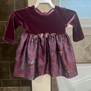 George dark purple/maroon party dress. Size 12mo.